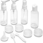 12 Pack – SimpleHouseware Leak Proof Travel Bottles for Makeup Cosmetic Toiletries Liquid Containers