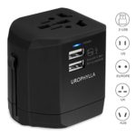 Travel Adapter,UROPHYLLA Universal Adapter Wall Charger with Dual 2.5A USB Ports Travel Plug Adapter Covers 150+Countries Europe,UK,Germany,Canada,Mexico,France and more