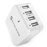 USB Charger Plug Syncwire 34W 4-Port USB Wall Charger with US UK EU Worldwide Travel Adapter for iPhone 7 / 6s / 6 / 5s / 5/ Plus, SE, iPad, Galaxy S7 / S6 Edge, S5, Note, LG, Nexus, HTC & more- White