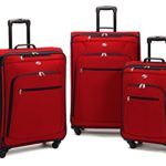 American Tourister 64590 AT Pop Plus Suitcase, 3 Piece Set (One Size, Red)