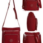 Oakarbo Nylon Crossbody Purse Multi-Pocket Travel Shoulder Bag