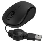 Sabrent Mini Travel USB Optical Mouse Mice with Retractable Cable (MS-OPMN)