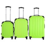 Goplus® Globalway 3 Pcs Luggage Travel Set Bag Abs+pc Trolley Suitcase (Green)
