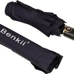 Benkii 60 Mph Windproof 10 Rib Travel Umbrella with Auto Open Close Button