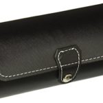 Leatherette Roll Traveler’s Watch Storage Organizer for 3 Watch and / or Bracelets