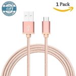 Micro USB Cable, GreenElec [1 Pack 6FT] Extra Long Tangle-free Premium Nylon Braided High Speed USB 2.0 Power Charging Cable for Samsung Galaxy, HTC, Motorola, Nokia, LG, Android MP3 players and More