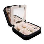 Mele & Co. Dana Faux Leather Jewelry Box – Ivory – 5W x 2.25H in.