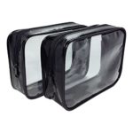 2-Pack Clear Cosmetic Bag – TSA Approved Carry On Quart Size 3-1-1 Travel Toiletry Bag