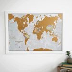 Scratch the World® – scratch off places you travel map print! – detailed cartography – 33.11 x 23.39 inches