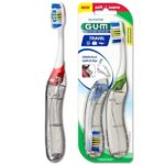 Sunstar 153V GUM Travel Toothbrush, Multi-Level Antibacterial Bristle, Value Pack