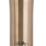 LifeSky Stainless Steel Insulated Travel Coffee Mug, 16 oz, Champagne