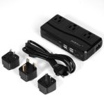 BESTEK Voltage Converter 220V to 110V Converter with 6A 4 USB Ports and UK/AU/US/EU Travel Adapter
