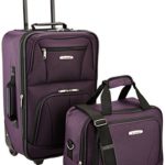 Rockland Luggage 2 Piece Set, Purple, One Size