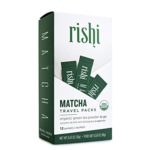 Rishi Tea Organic Matcha Japanese Green Tea Powder, 12 travel packets, 0.63 Ounces Box