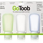 Humangear GoToob, 3-Pack, Large (3oz), Clear/Green/Blue