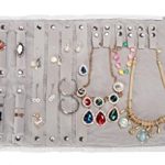 WODISON Suede Travel Jewelry Roll up Bag Case Rolling Ring Necklace Earring Organizer