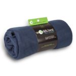 World’s Best Cozy-Soft Microfleece Travel Blanket, Navy