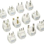 Ceptics GP-12PK International Travel Worldwide Grounded Universal Plug Adapter Set, 12 Pieces