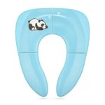 Jerrybox Foldable Travel Potty Seat for Babies, Toddlers Potty Seat, Toitet Training with Carrying Bag (Blue)