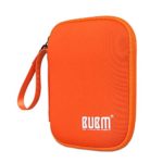 External Hard Drive Case, BUBM soft Carrying Travel Case for 2.5-Inch Portable External Hard Drive/Portable Hard Drive Protection Box Case/ Electronics Travel Organizer/Cable Bag-Orange