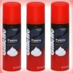 Gillette 3 Foamy Regular Shave Foam Men 2oz Travel Size (3 PACK)