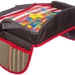 Childrens Travel Tray – Kids Car Seat Tray for Road Trips Bus Train and Plane Journeys – Medium – Black – By Driving With Kids – Works on Buggy and Pushchair