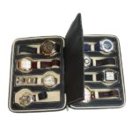 Black Eight 8 Slot Zippered Travel Traveler’s Watch Storage Organizer Collector Case
