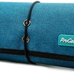 ProCase Roll-up Electronics Organizer, Universal Accessories Travel Case, Cable Management Carry Bag, Healthcare Kit Travel Kit and Cosmetics Bag (Teal)