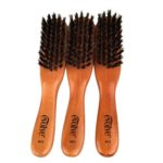Evolve 100% Boar Bristle Hair Brush, Best Brush for Pocket / Purse / Travel Size, Distribute Natural Oil & Stimulate Scalp, Great for Beards – 3 PACK