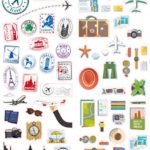 Polaroid Colorful & Decorative Travel Stickers for Zink 2×3 Photo Paper Projects (Snap, Zip, Z2300) – 2 Unique Sheets