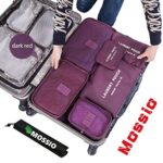 Mossio 7 Set Packing Cubes with Shoe Bag – Compression Travel Luggage Organizer