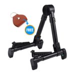 Guitar Stand,SIDECAR Portable A-Frame Guitar Stand Foldable Lightweight Universal String Instrument Stand Travel Guitar Stand for Home Studio&On Stage- Free Bonus Pick Holder (Black)