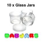 10 Glass Jars for cosmetics beauty health makeup travel balms oils powders creams ointments small safe pots pop lids wholesale retail packaging lot …
