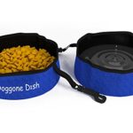 Collapsible Travel Pet Bowl 2 Pack for Water and Food, Set of 2 Portable Dog or Cat Bowls by Dog-Gone Dish