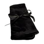 Jewelry Roll For Travel Black Velvet Organizer Compact Design Bag