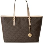 MICHAEL Michael Kors Jet Set Travel Medium Top Zip Multifunction Tote (Brown)