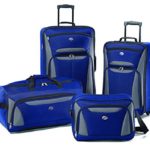 American Tourister Fieldbrook II 4 Piece Set Boarding Bag, Blue/Grey, One Size