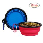 2pcs Menpet® Collapsible Pet Travel Bowl Water Feeder Bowl Dog Cat Portable Bowl