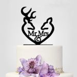 Ecape Creative Mr and Mrs Personalized Wedding Cake Topper