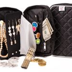 Jewelry Organizer and Travel Case. Easy Pack Your Accessories. Large Quilted – Soft. Close Zipper