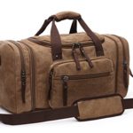 Aidonger Unisex Canvas Travel Bag Duffel Bag Weekend Bag with Strap