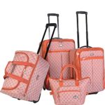 American Flyer AF Signature 4-Piece Luggage Set (Orange)