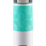 Contigo AUTOSEAL Transit Stainless Steel Travel Mug, 16 oz, Polar White with Grayed Jade Lid Accent