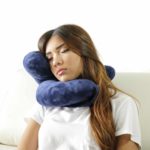 Daisy Travel Pillow Holds Head Like Magic. This Patent Pending, Simple and Clever New 2016 Invention Will Surprise You. Comfortable and Supporting Airplane Pillow, Plane Travel Pillow and Car Pillow