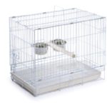 Prevue Hendryx Travel Bird Cage 1305 White, 20-Inch by 12-1/2-Inch by 15-1/2-Inch