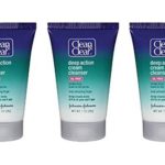Clean & Clear Deep Action Cream Cleanser, 1 Oz Travel Size (Pack of 3)