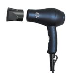 JINRI 1000 Watt Negative Ionic Ceramic Hair Dryer 2 Speed and 2 Heat Settings Cool Shot Feature Mini Travel Size Blow Dryer, Black