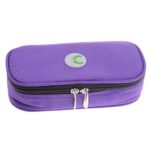 Parateck Oxford Fabric Medical Travel Cooler Bag Insulin Cooling Case with 2 Ice Packs for Diabetics Medication Cool (Purple)