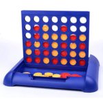 Classic Connect 4 Board Game, Travel Foldable Line Up 4 In A Row Game For Kids Children Games , Fun Popular Educational Giant Four Five in a Row Family Desktop Puzzle Games (Small Size)
