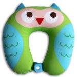 Nido Nest Kids Travel Neck Pillow – Best for Long Flights, Road Trips & Birthday Gift Ideas – U-Shaped Pillows Sized Best for Toddler, Preschool, Kindergarten, Elementary Children – OWL